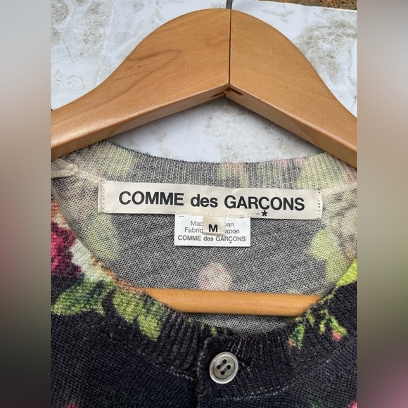 Comme des Garçons floral print asymmetrical cardigan size medium - Picture 7 of 16